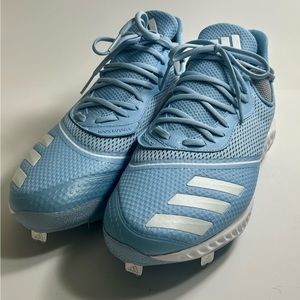 Adidas Icon Bounce Baseball Cleats ‘Fathers Day’ Sky Blue/White FW5542 Men 13.5